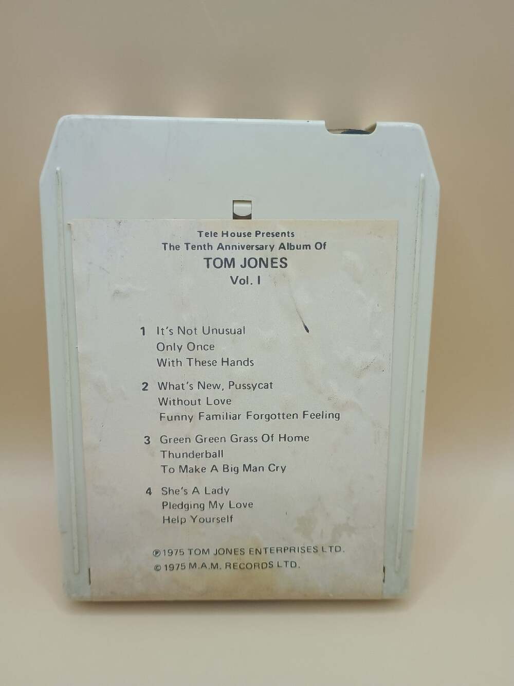 The Tenth Anniversary Album Of Tom Jones (1975, M.A.M) 8 Track Tape - Vol 1